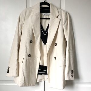 Corduroy double breasted blazer